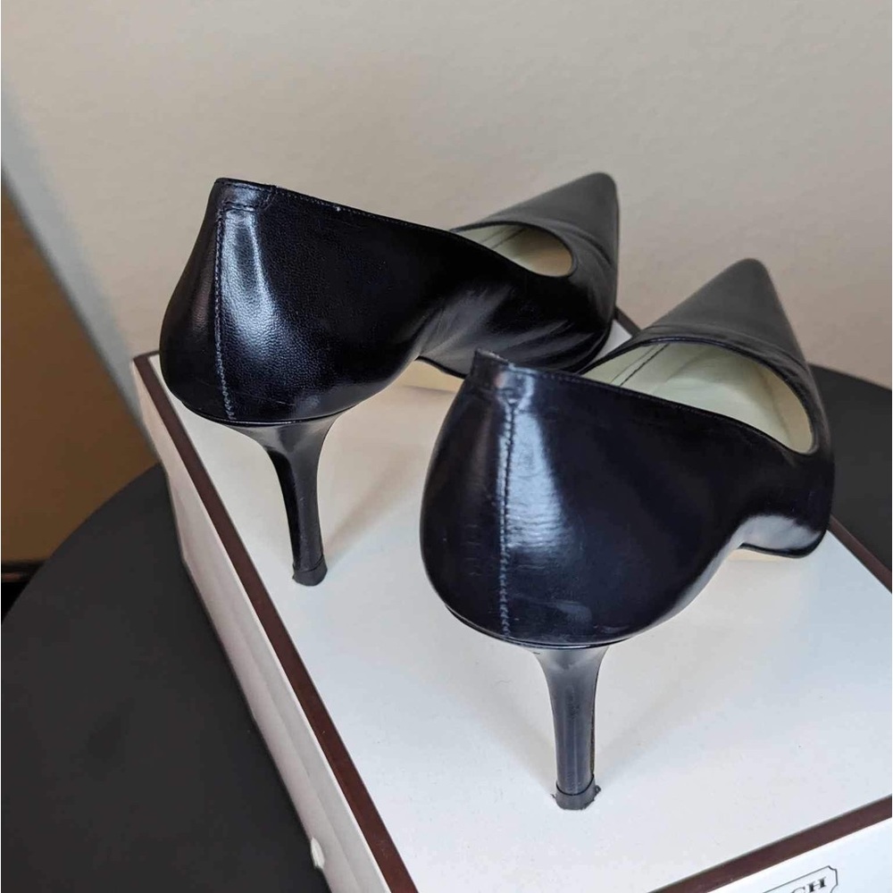 Coach "Alison" Black Kid Leather pumps heels Size: 9 - Picture 3 of 6